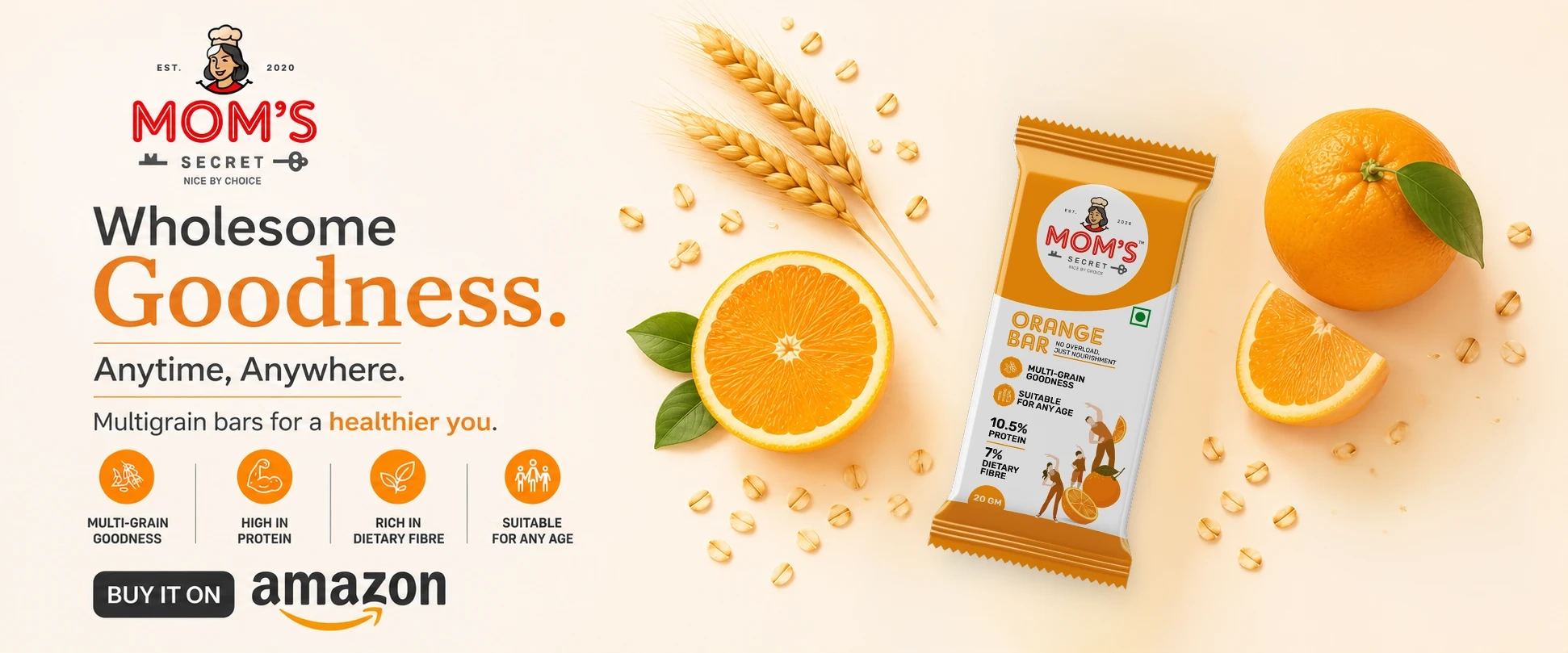 Mom's Secret Orange Cereal Bar